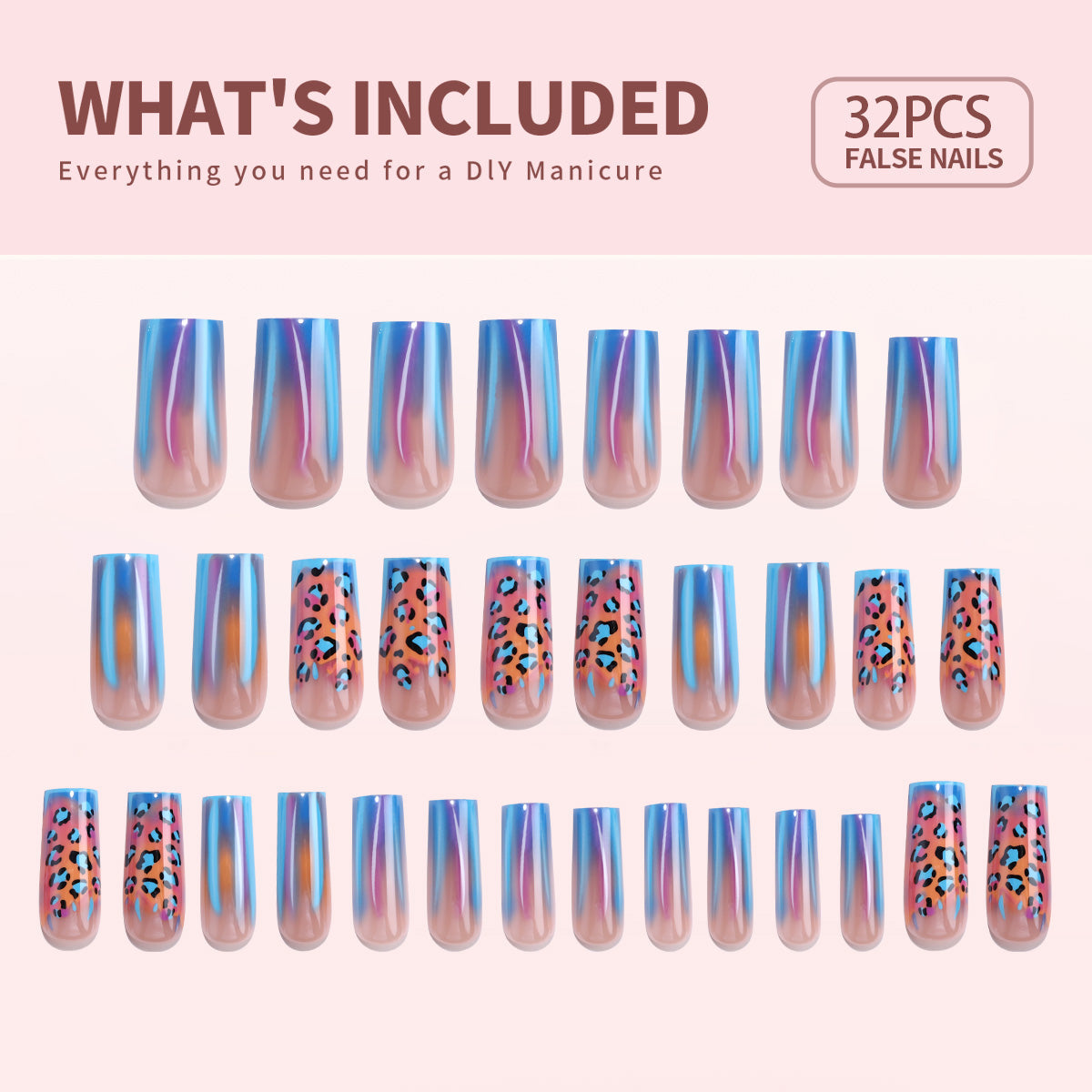Gel Press On Nails 16 Sizes-32 Pcs Kit X004PQYFON