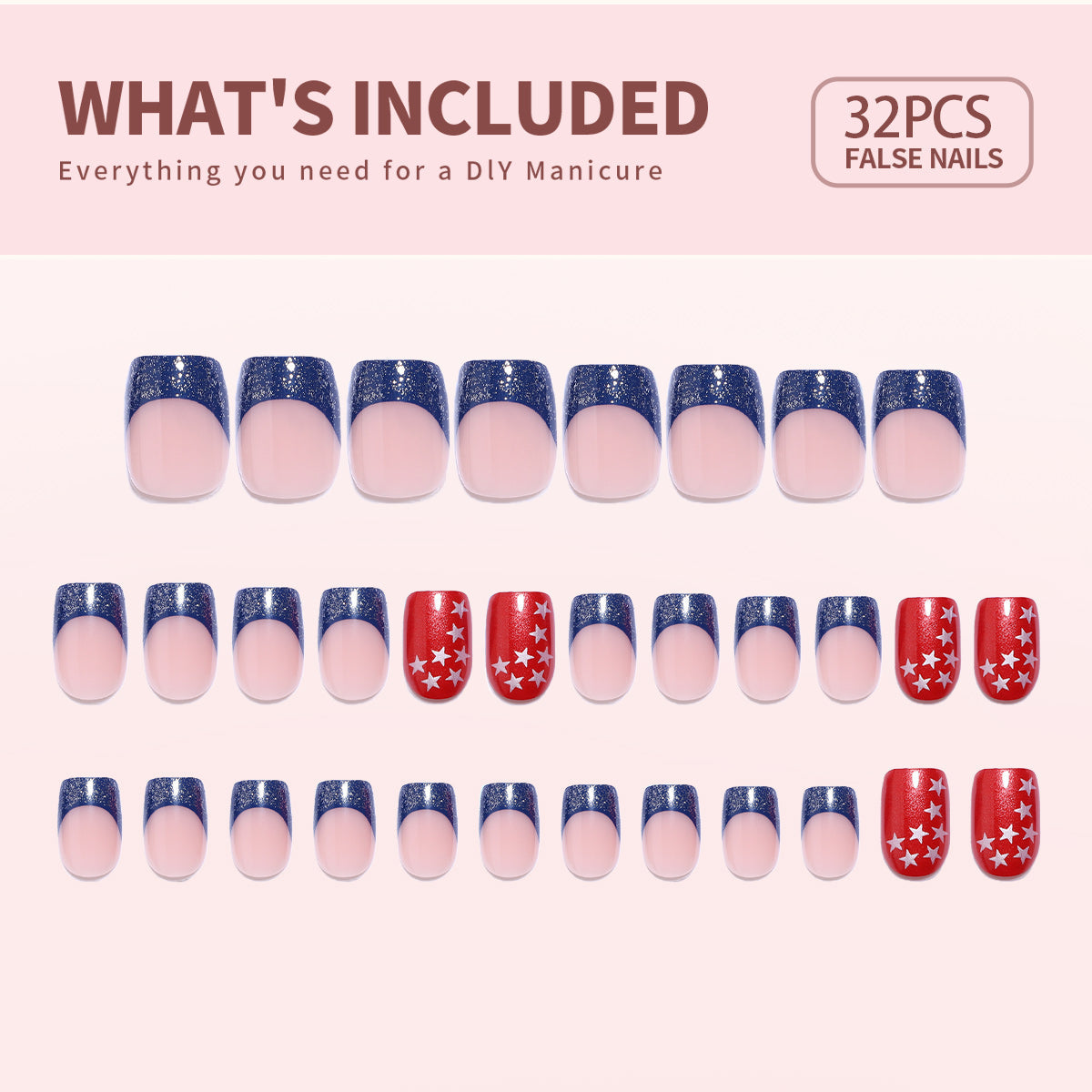 Gel Press On Nails 16 Sizes-32 Pcs Kit X0048XVTC9