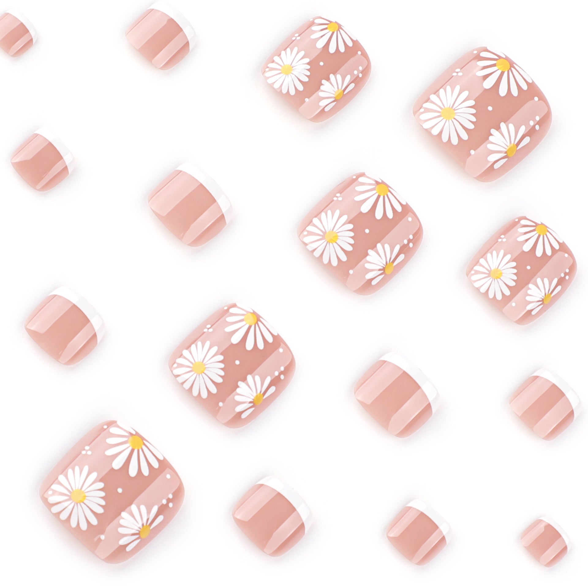 Press On Toe nails Set 24 Pcs-12 Sizes /set JP3809
