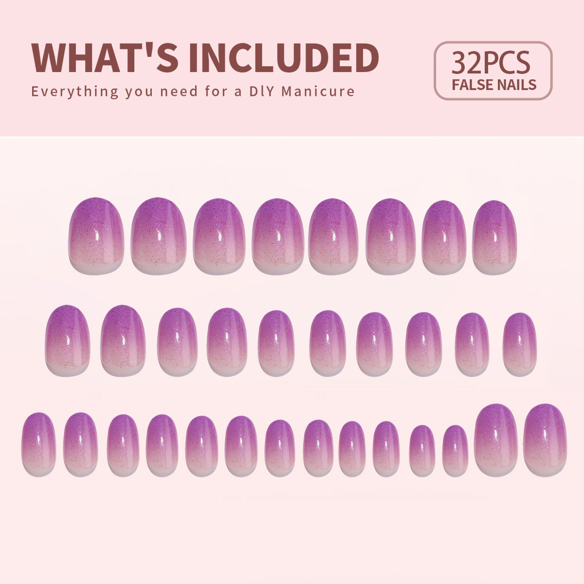  Gel Press On Nails 16 Sizes-32 Pcs Kit  X004Q1OSZX